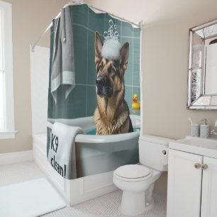 Rideaux De Douche Berger Allemand Baveux Endormi Mignon Drôle