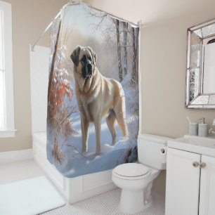 Rideaux De Douche Berger d'Anatolie Qu'il neige Noël