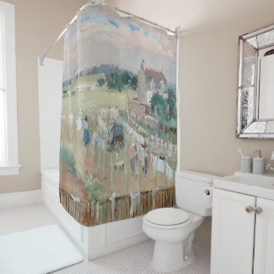 Rideaux De Douche Berthe Morisot - Hanging the Laundry out to Dry