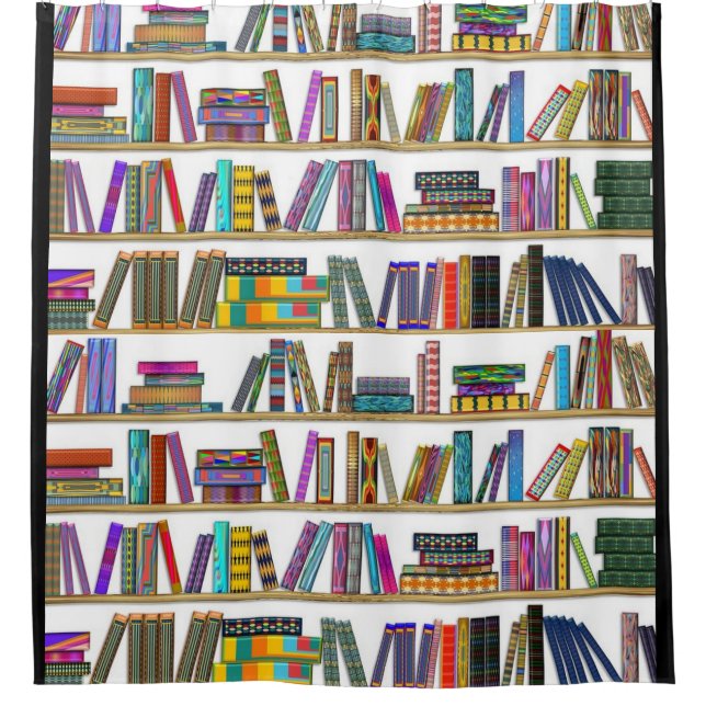 RIDEAUX DE DOUCHE BIBLIOTHÈQUE DE BIBLIOTHÈQUE SIMPLIFIÉE (Devant)