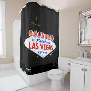 Rideaux De Douche Bienvenue à Fabuous Las Vegas Nevada Sin City