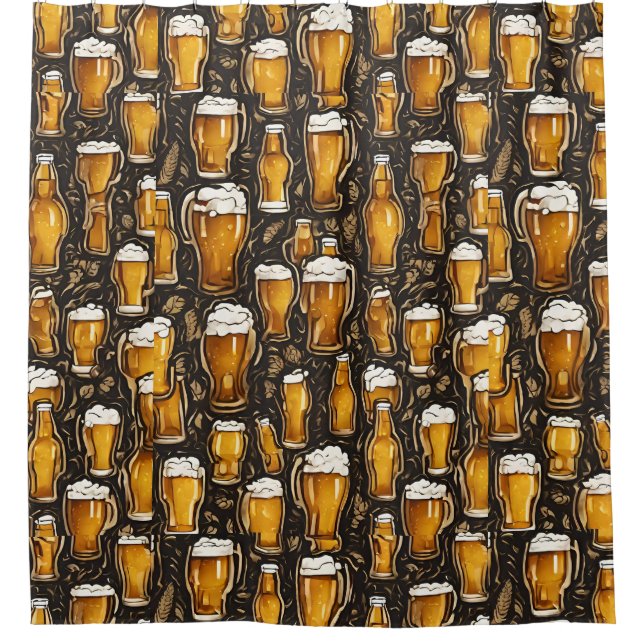 RIDEAUX DE DOUCHE BIÈRE (Devant)