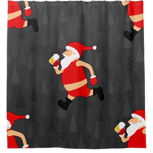 Rideaux De Douche bière santa claus xmas (Devant)