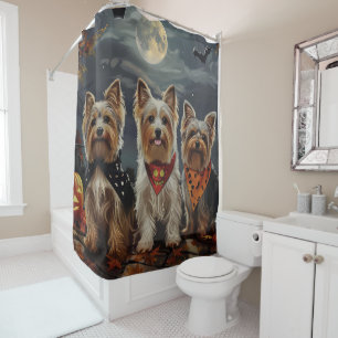 Rideaux De Douche Biewer Terrier Halloween Éffrayant