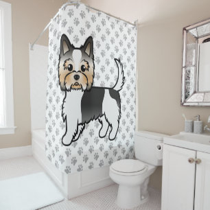 Rideaux De Douche Biewer Yorkshire Terrier Chien de Dessin Animé & P