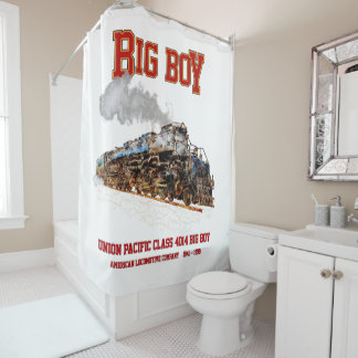 Rideaux De Douche Big Boy Train à vapeur Vintage Locomotive américai