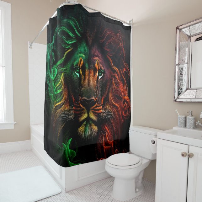 Rideaux De Douche Big Cat 02 (En situation)