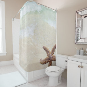 Rideaux De Douche Big Starfish Tropical Ocean Beach Bath