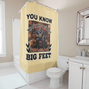 Rideaux De Douche Bigfoot Feet Joke