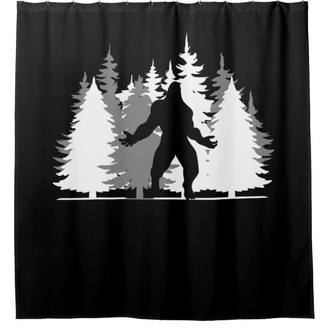 Rideaux De Douche Bigfoot in the Forest Sasquatch Yeti (Devant)