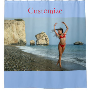 Rideaux De Douche Bikini Model Dancing Thunder_Cove