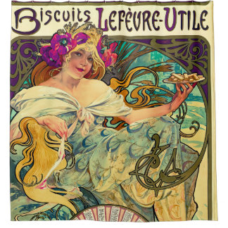 Rideaux De Douche Biscuits Lefevre-Utile par Alphonse Mucha (1896)
