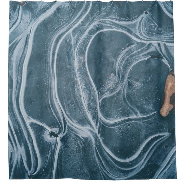 Rideaux De Douche Black and gray abstract painting (Devant)