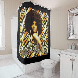 Rideaux De Douche Black Girls Rock ! — Poster vintage afrocentrique