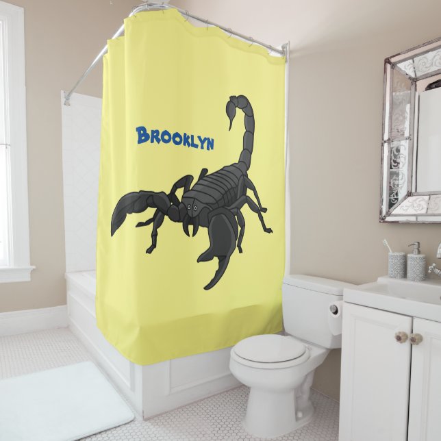 Rideaux De Douche Black hungry scorpion (En situation)