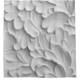 Rideaux De Douche Black & Ivory Textured Shower Curtain 