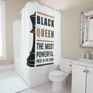 Rideaux De Douche Black Queen La Pièce La Plus Puissante Dans Le Jeu