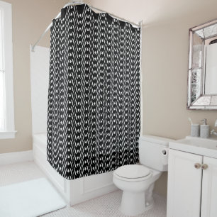 Rideaux De Douche Black & White African Safari Tribal Chic Design