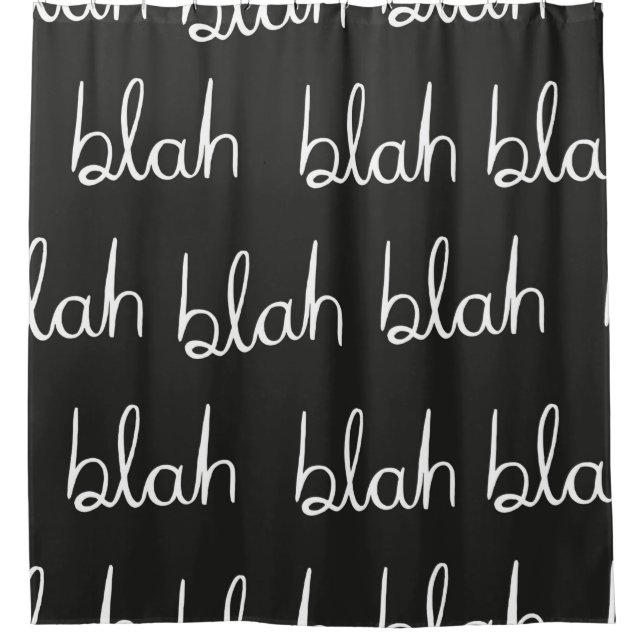 Rideaux De Douche Blah bla motif sans couture.  (Devant)