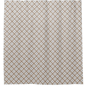 Rideaux De Douche Blanc beige noir diagonale lumière à damiers motif