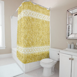 Rideaux De Douche Blancs à motifs géométriques sur Parties scintilla