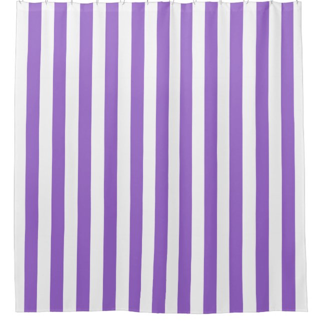 Rideaux De Douche Blancs Améthyste Purple Bande Verticale NL #0 (Devant)