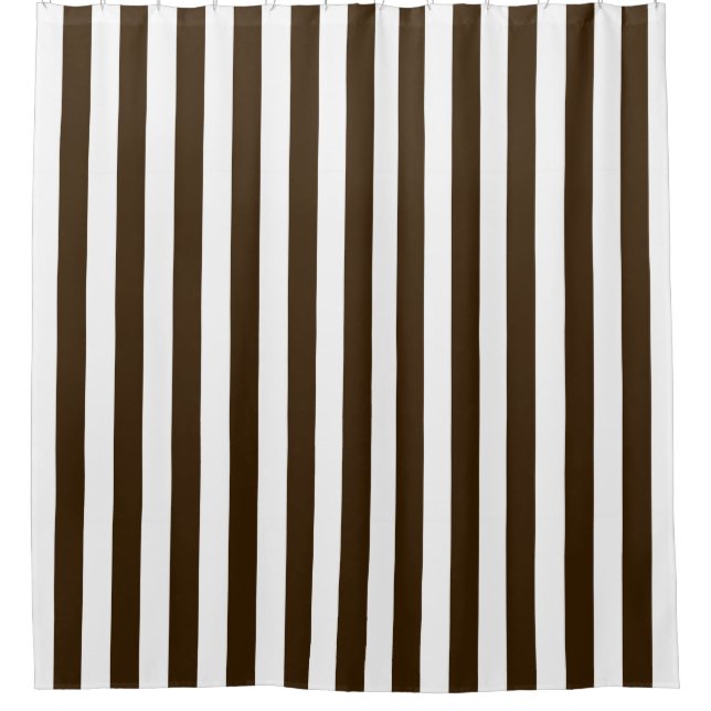 Rideaux De Douche Blancs Brown verticaux foncés NL #0 (Devant)
