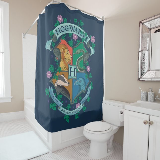 Rideaux De Douche Blason floral HOGWARTS™ (En situation)