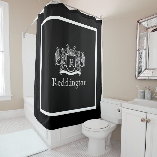 Rideaux De Douche Blason Royal Dragon  (En situation)