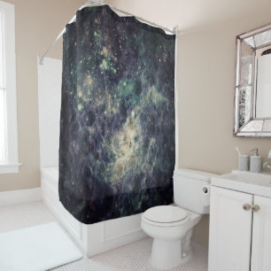 Rideaux De Douche Bleak Galaxy Space Rock
