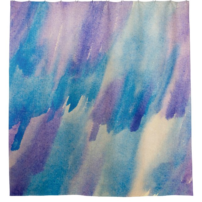 Rideaux De Douche Bleu abstrait fond abstrait, aqua, art, art (Devant)