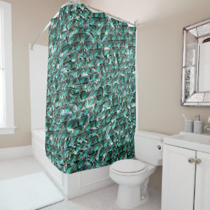 Rideaux De Douche Bleu clair, bulles sur grille ou effet brique?