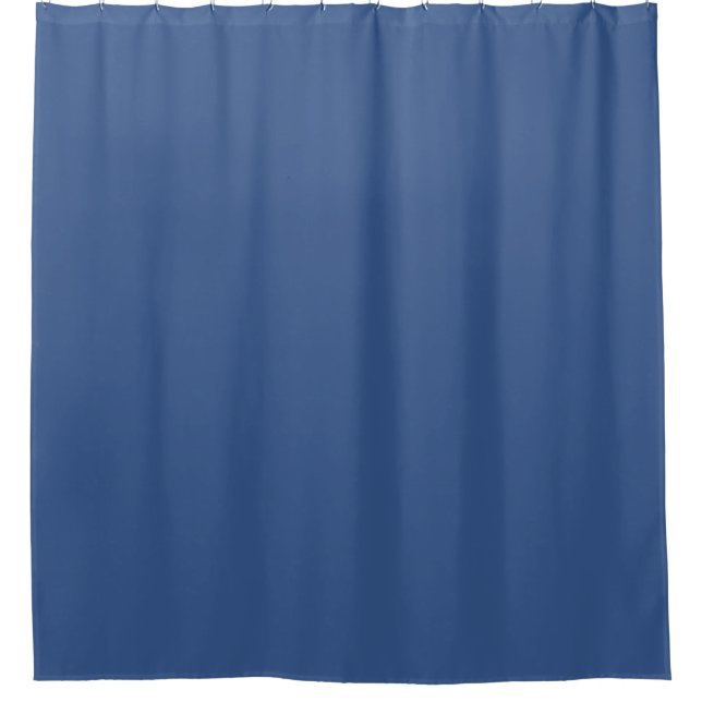 Rideaux De Douche Bleu Classique Uni Couleur Simple (Devant)