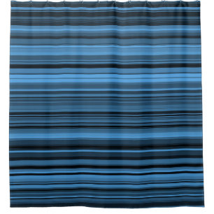 Rideaux De Douche Bleu - Grandes noires