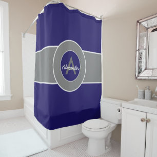Rideaux De Douche Bleu gris foncé de la marine