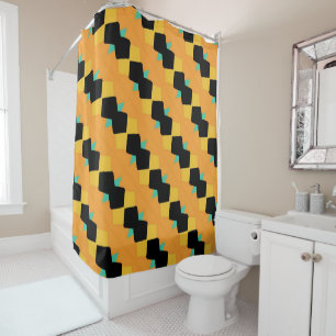 Rideaux De Douche Bleu orange