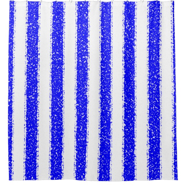 Rideaux De Douche Bleu rayé (Devant)