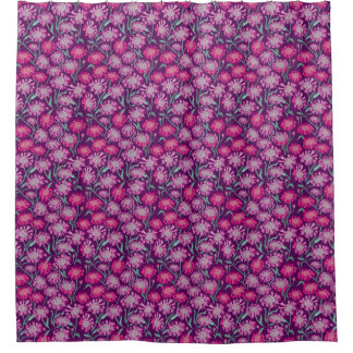 Rideaux De Douche Bleuets au crayon rose burgundy