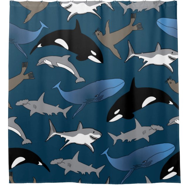 Rideaux De Douche Bliss Marine Life (Devant)