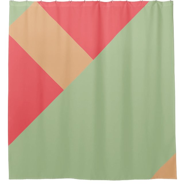 Rideaux De Douche Bloc de couleur moderne 1 (Devant)