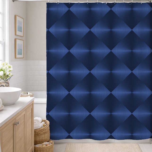 Rideaux De Douche Blocs de brillance bleu marine (Créateur téléchargé)