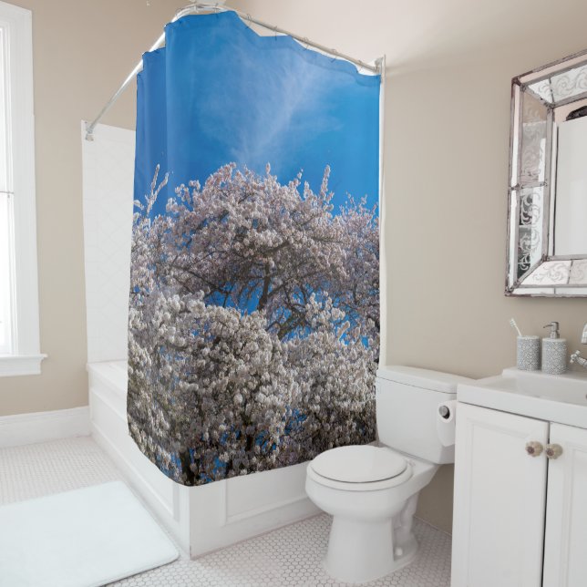 Rideaux De Douche Blossom des cerisiers du printemps (En situation)