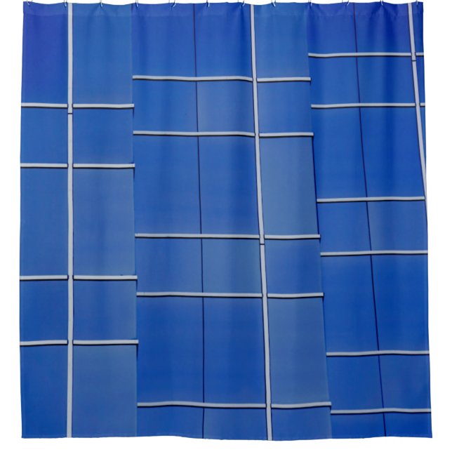 Rideaux De Douche Blue and white glass windows (Devant)