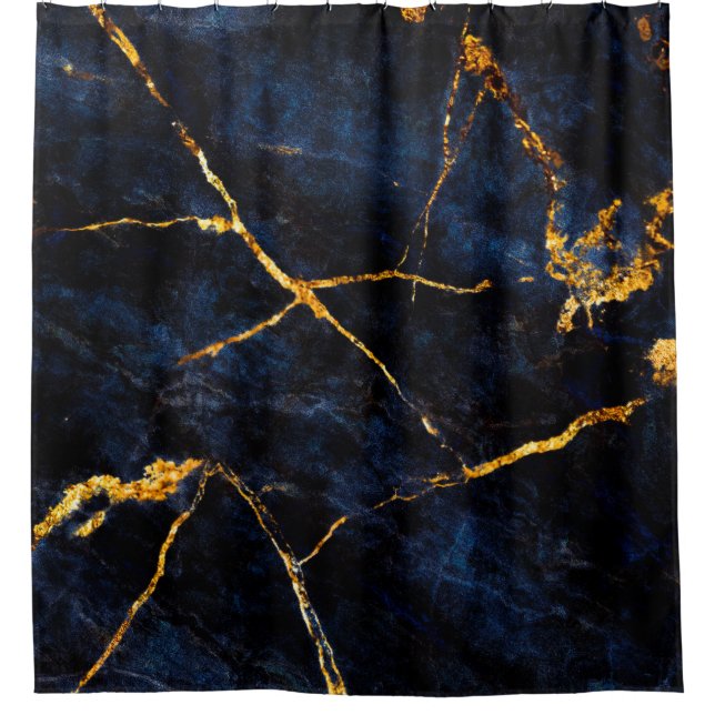 Rideaux De Douche Blue marble texture background, Italian marble sla (Devant)