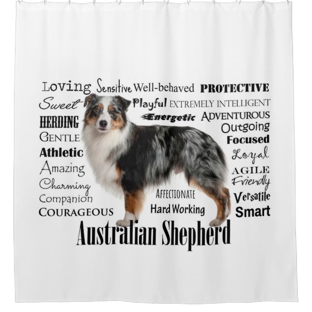 Rideaux De Douche Blue Merle Australian Shepherd (Devant)