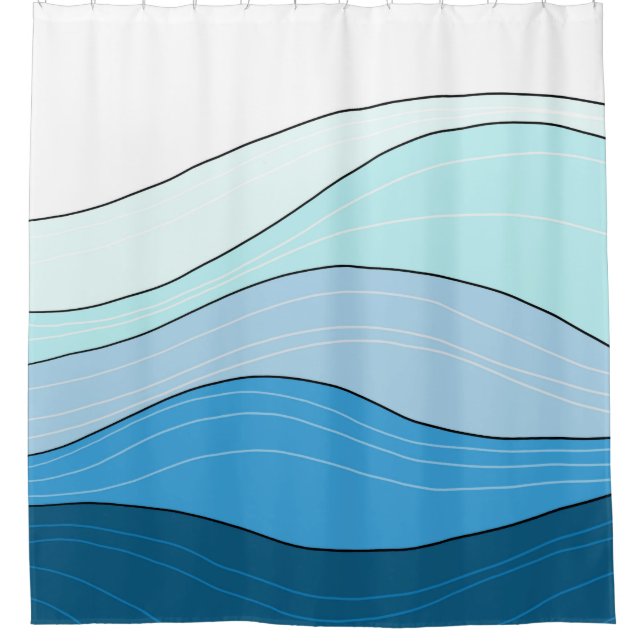 Rideaux De Douche Blue Ocean Design 226 (Devant)