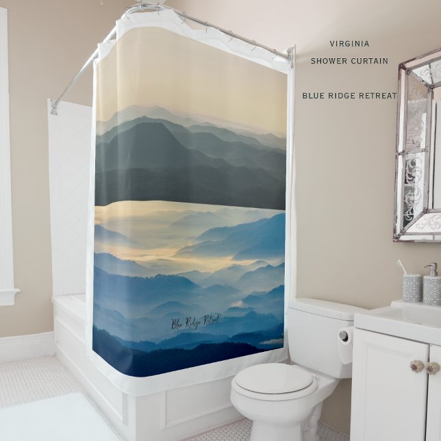Rideaux De Douche Blue Ridge Mountain Sunrise  Sunset Shower Curtain (Créateur téléchargé)