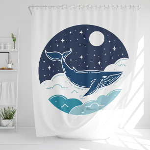 Rideaux De Douche Blue Whale Dream