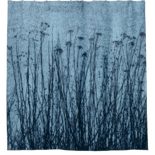 Rideaux De Douche Blues séché Plante En vichy primitif