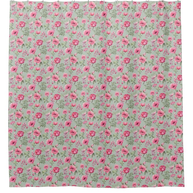 Rideaux De Douche Blush Meadow-Pétales en Fleur (Devant)